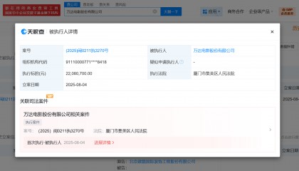 万达电影被强执2208万